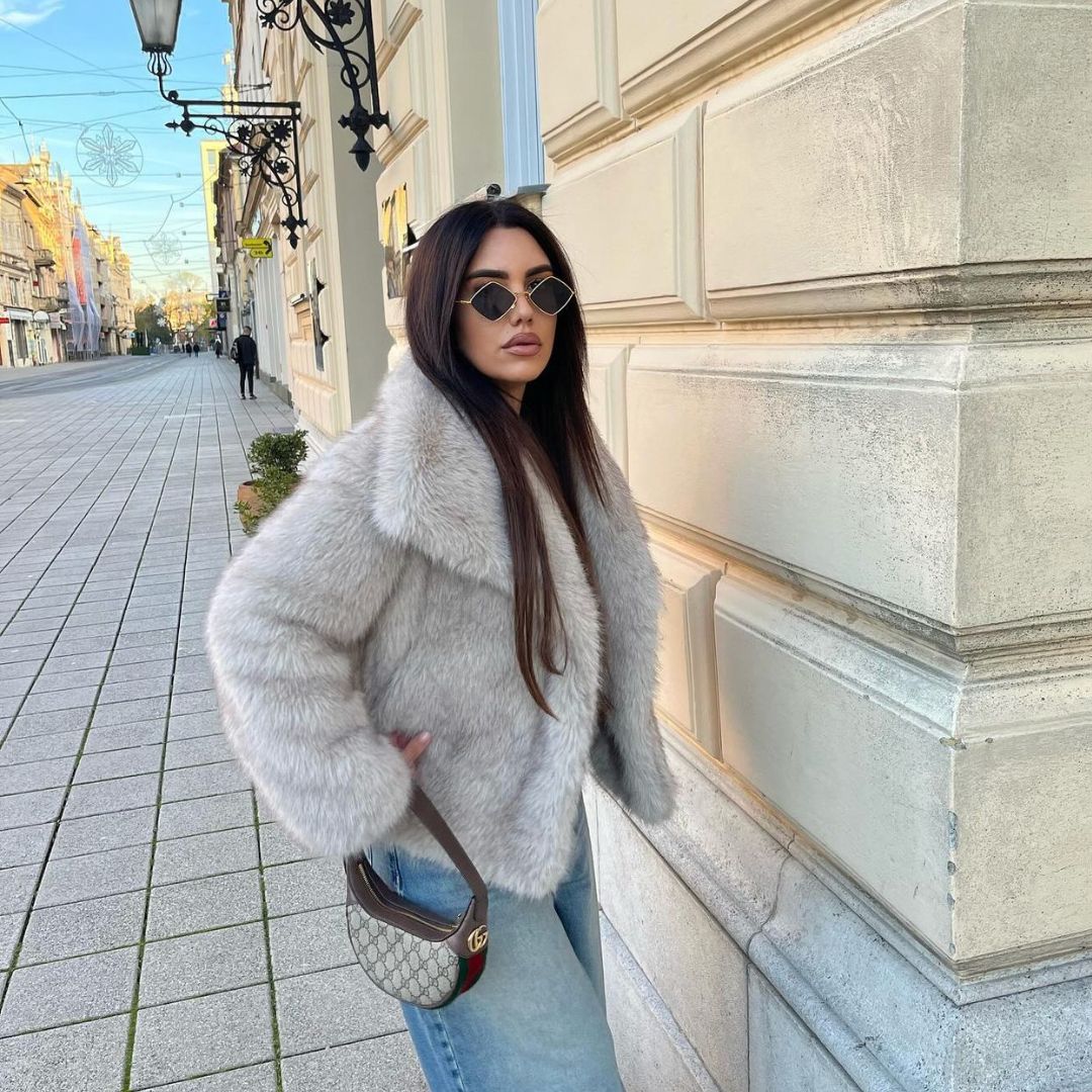 Dames Faux Fur Jas – Elegante Warme Winterjas met Luxe Look