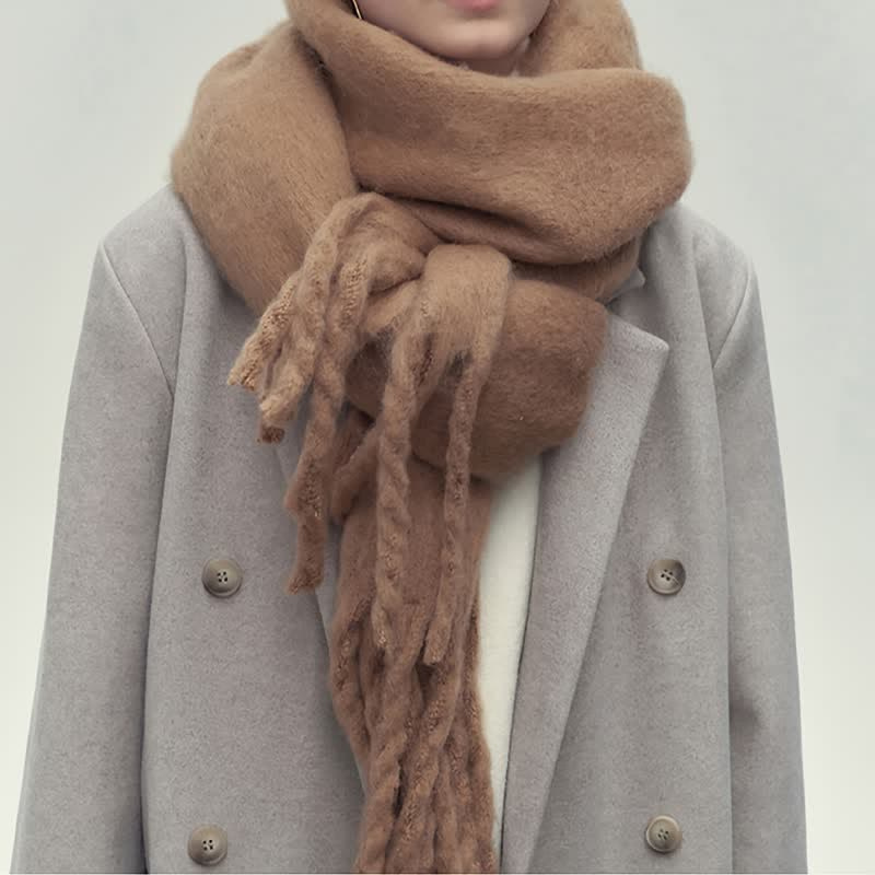Warme Gebreide Wintersjaal voor Dames – Zacht en Elegant