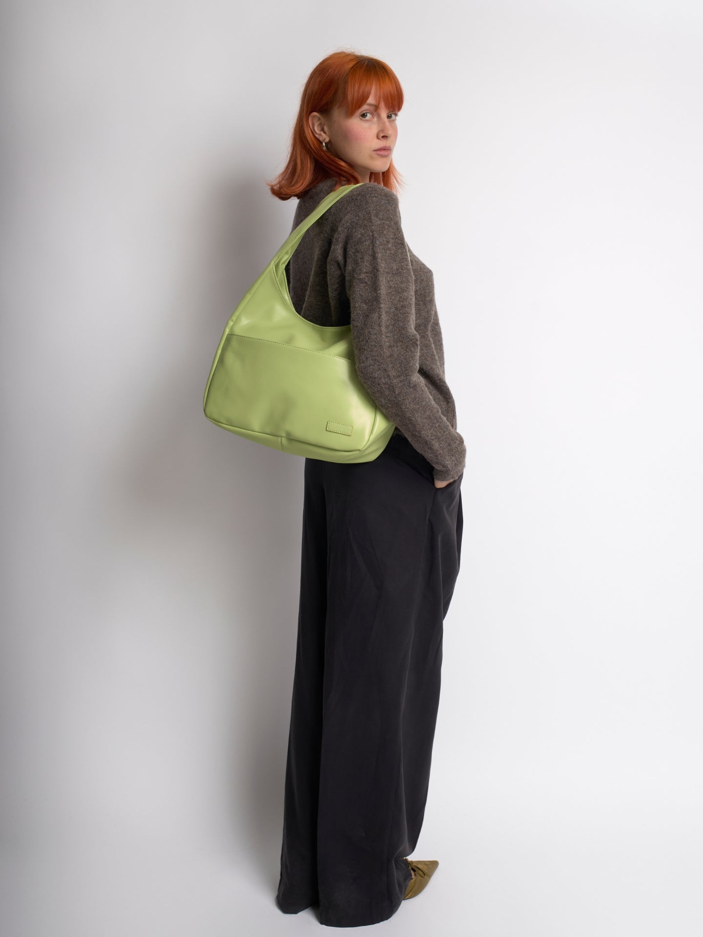 Minimalistische Hobo Schoudertas – Vegan Leer