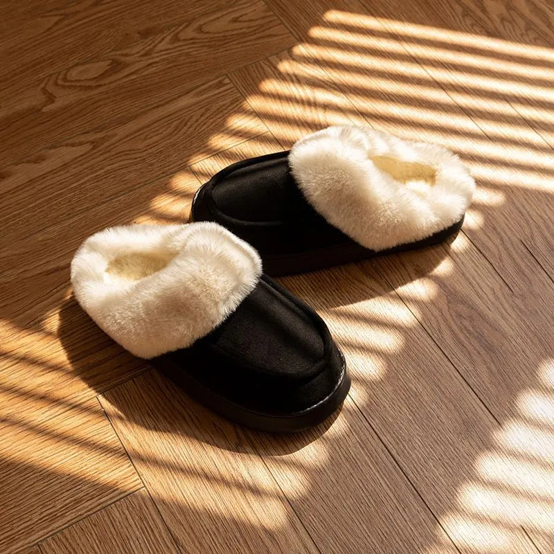 Dames Warme Pantoffels met Bontvoering – Comfortabele Winter Slippers