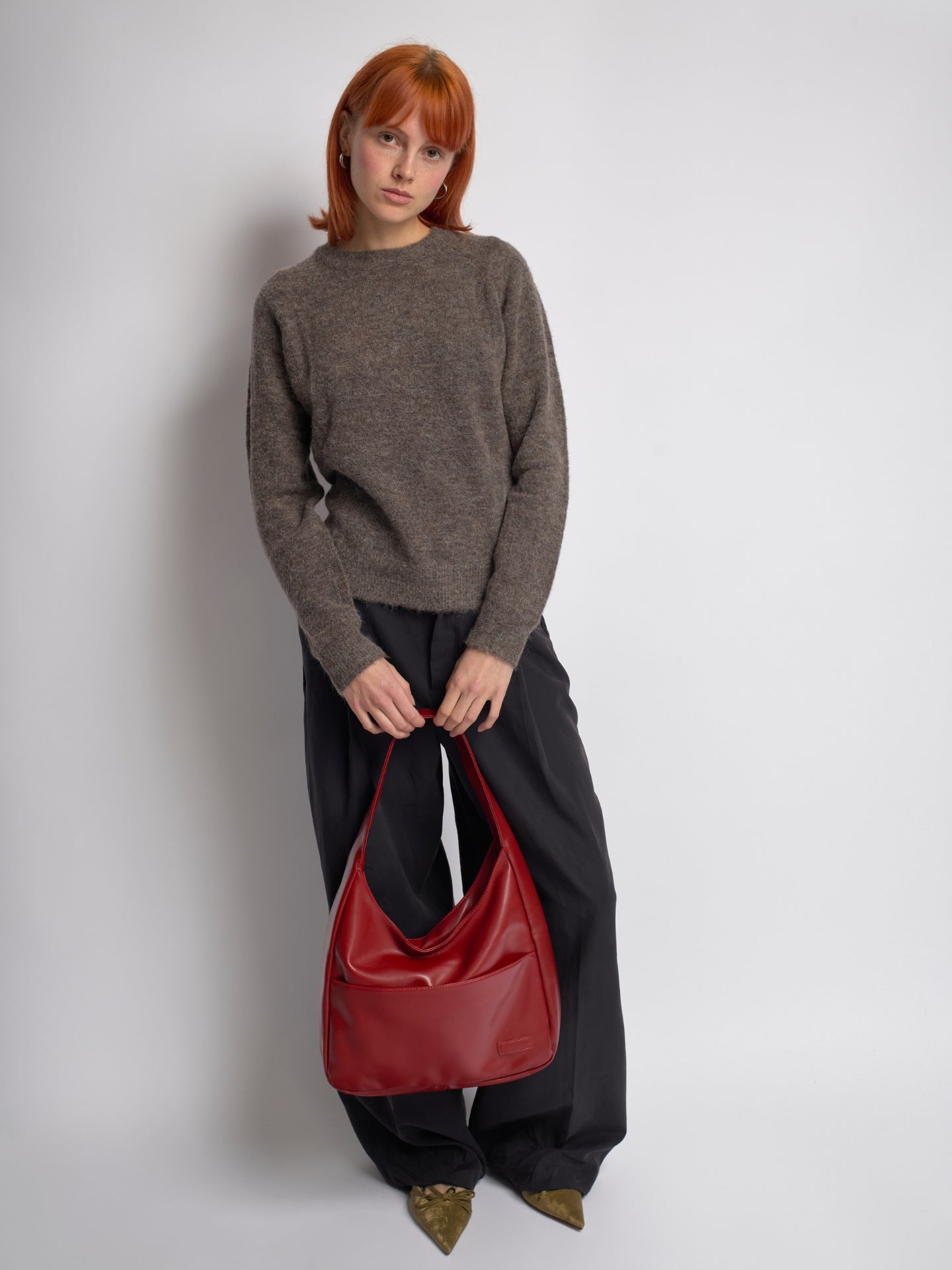 Minimalistische Hobo Schoudertas – Vegan Leer