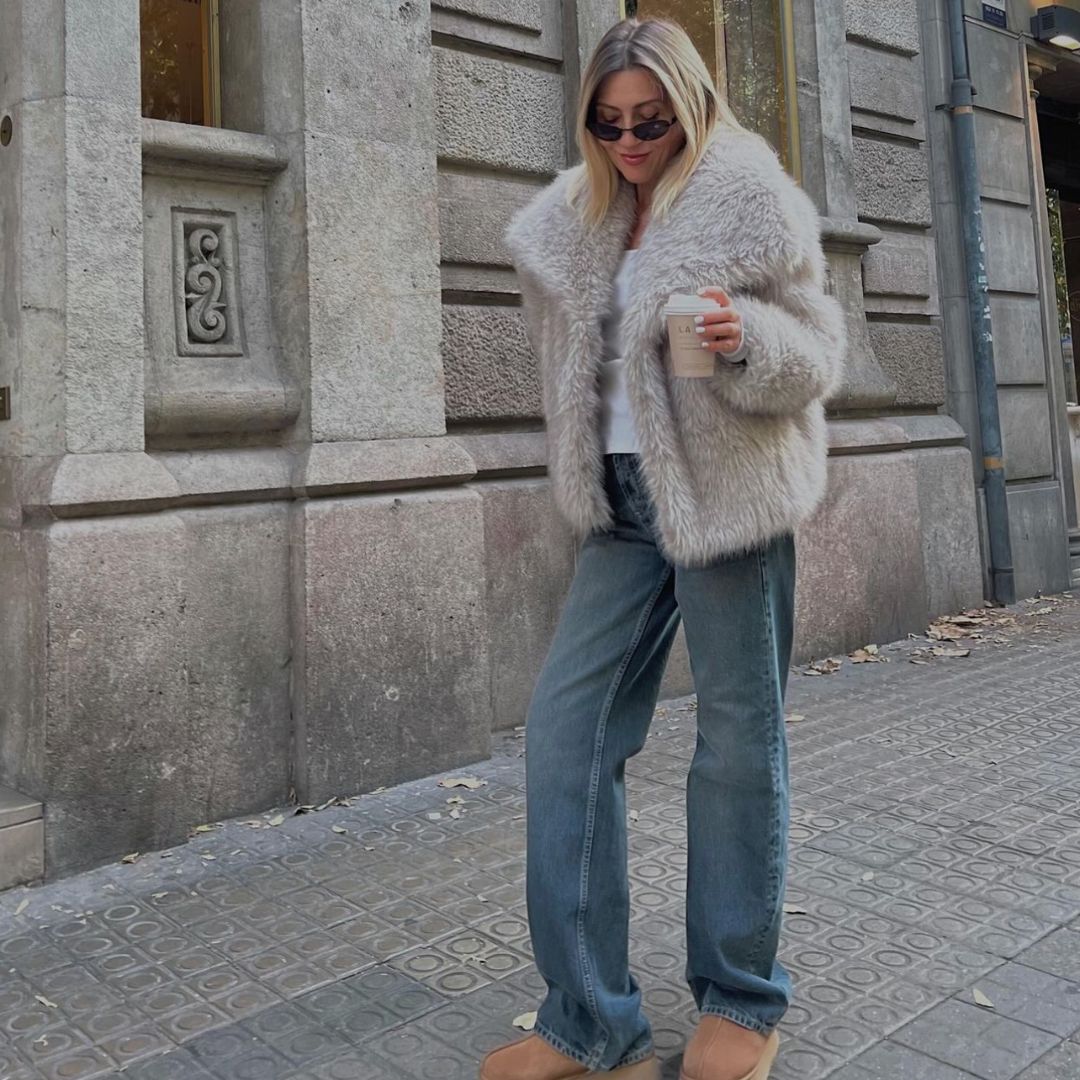 Dames Faux Fur Jas – Elegante Warme Winterjas met Luxe Look
