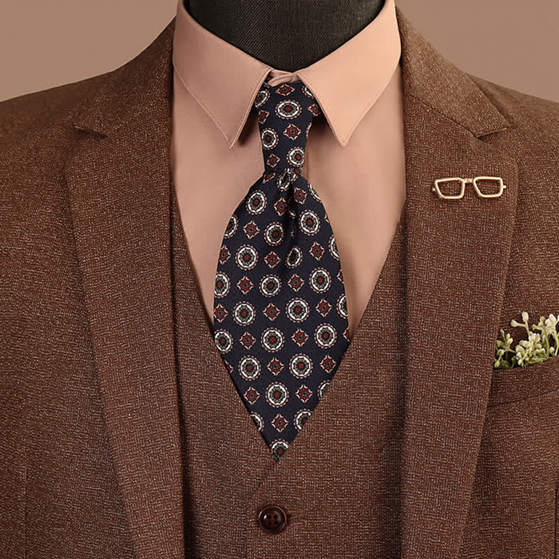 Geometrische Stropdas – Luxe Heren Das met Retro Patroon