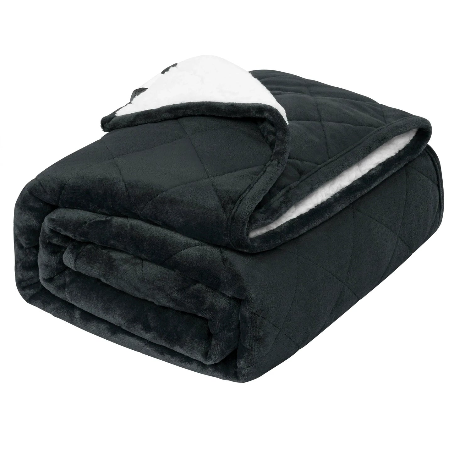 Sherpa Fleece Deken Grijs – Zachte en Warme Winterdeken met Dubbele Laag