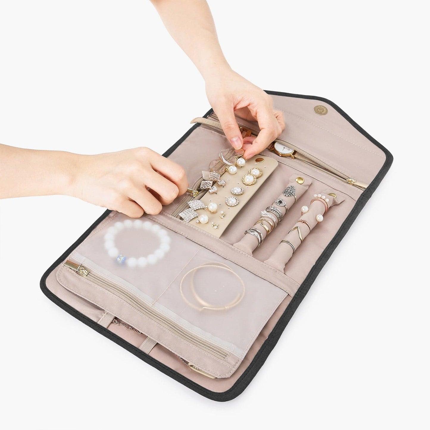 Turquoise Sieradentasje – Compacte Envelop Sieraden Organizer voor Reizen