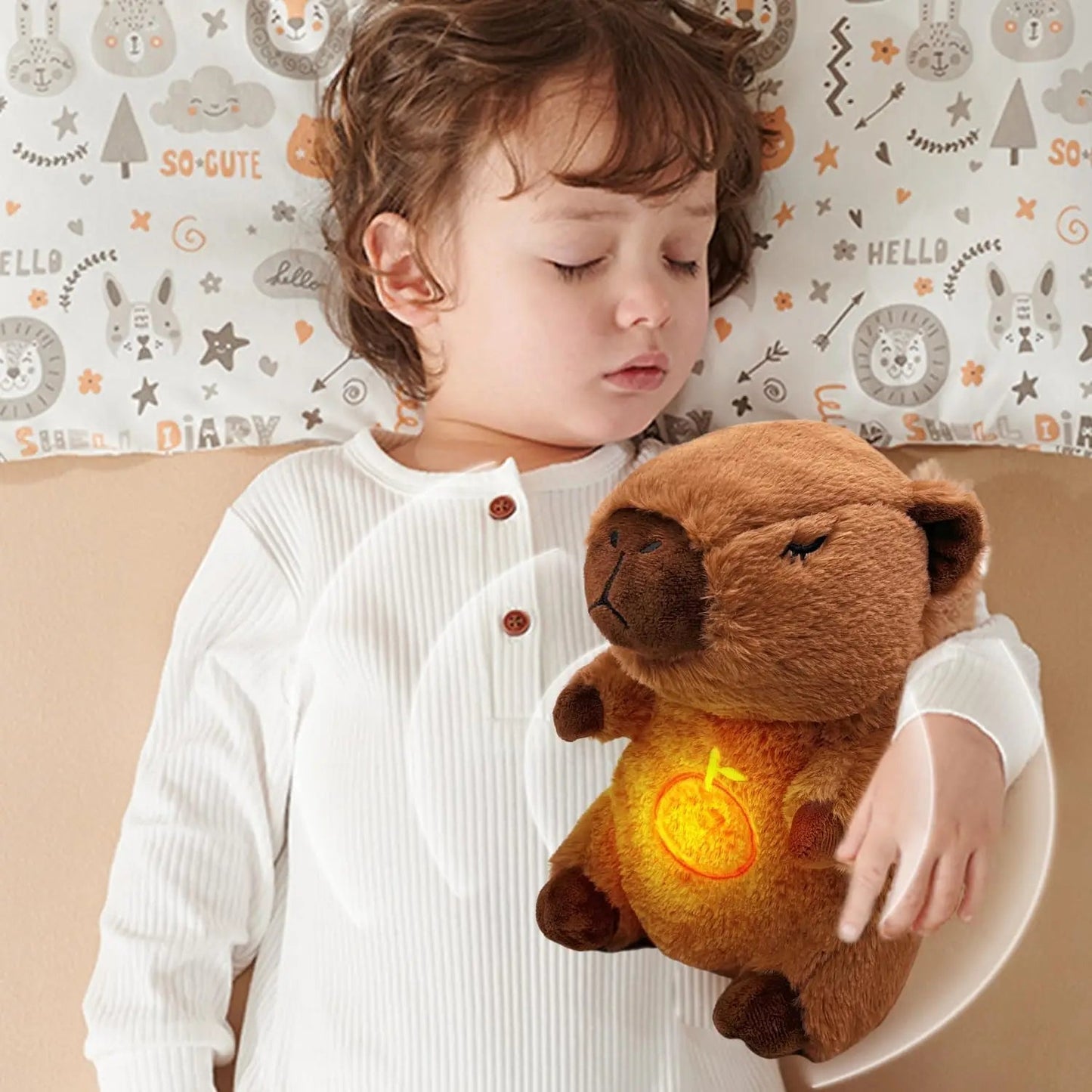 Slaaphulp Knuffelbeer met Licht & Geluid – Nachtlampje voor Baby’s en Kinderen