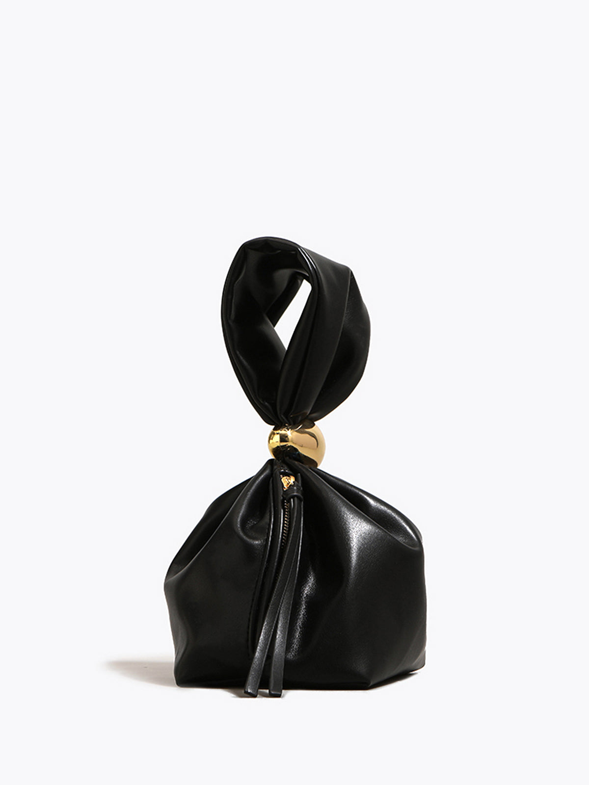 Luxe Handtas van Leer – Elegante Dames Avondtas met Striksluiting