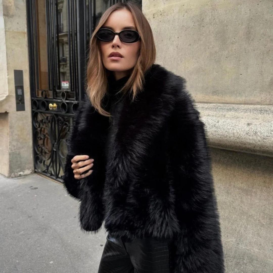 Dames Faux Fur Jas – Elegante Warme Winterjas met Luxe Look