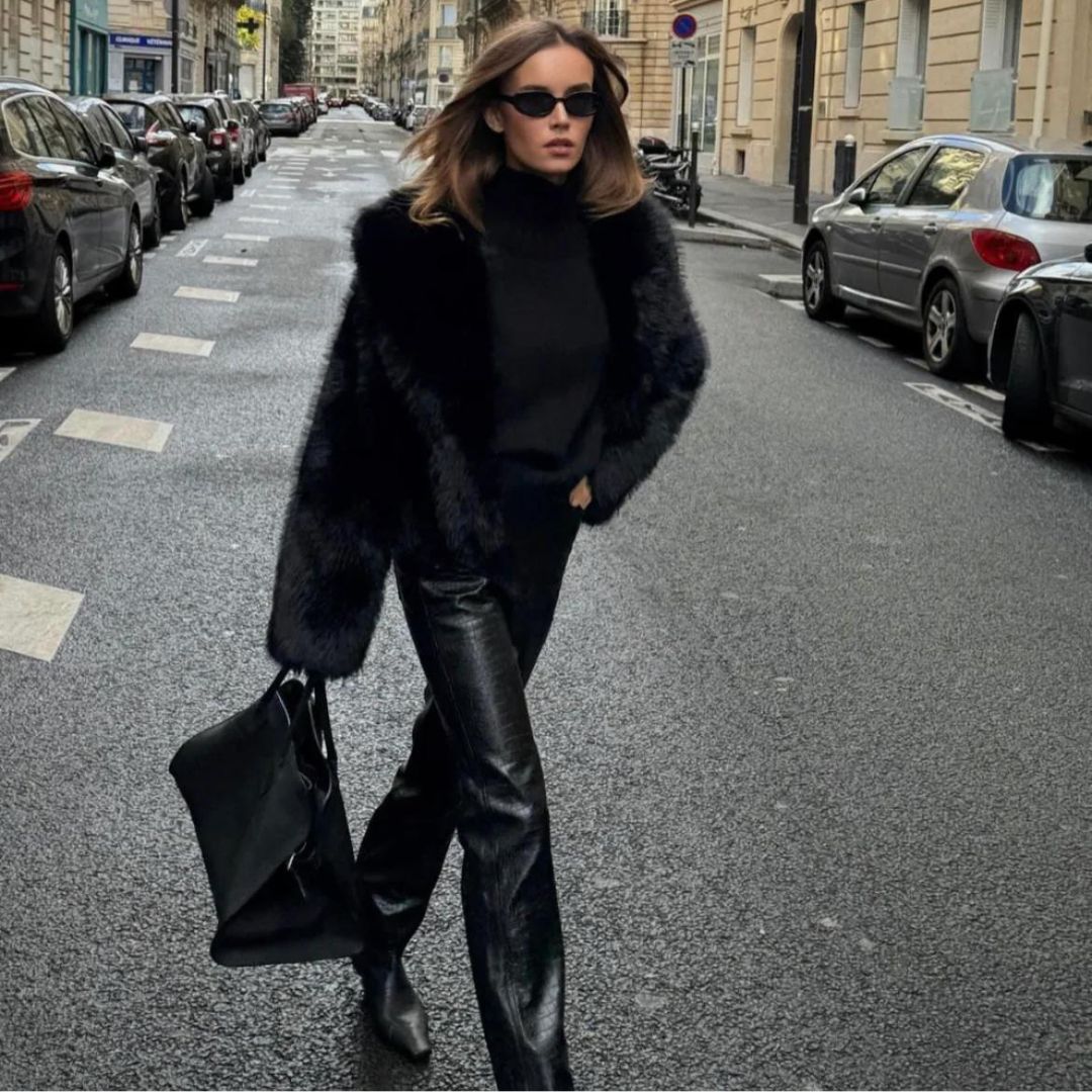 Dames Faux Fur Jas – Elegante Warme Winterjas met Luxe Look