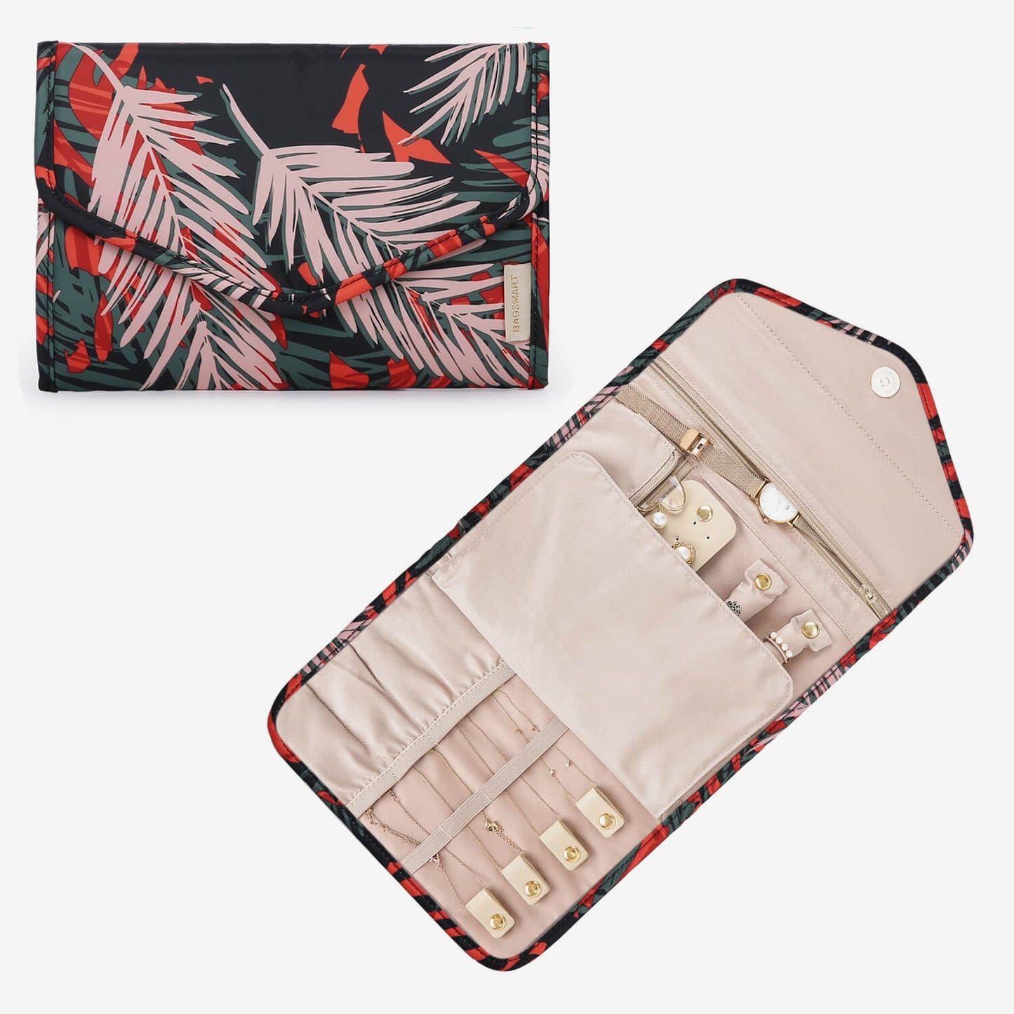 Turquoise Sieradentasje – Compacte Envelop Sieraden Organizer voor Reizen
