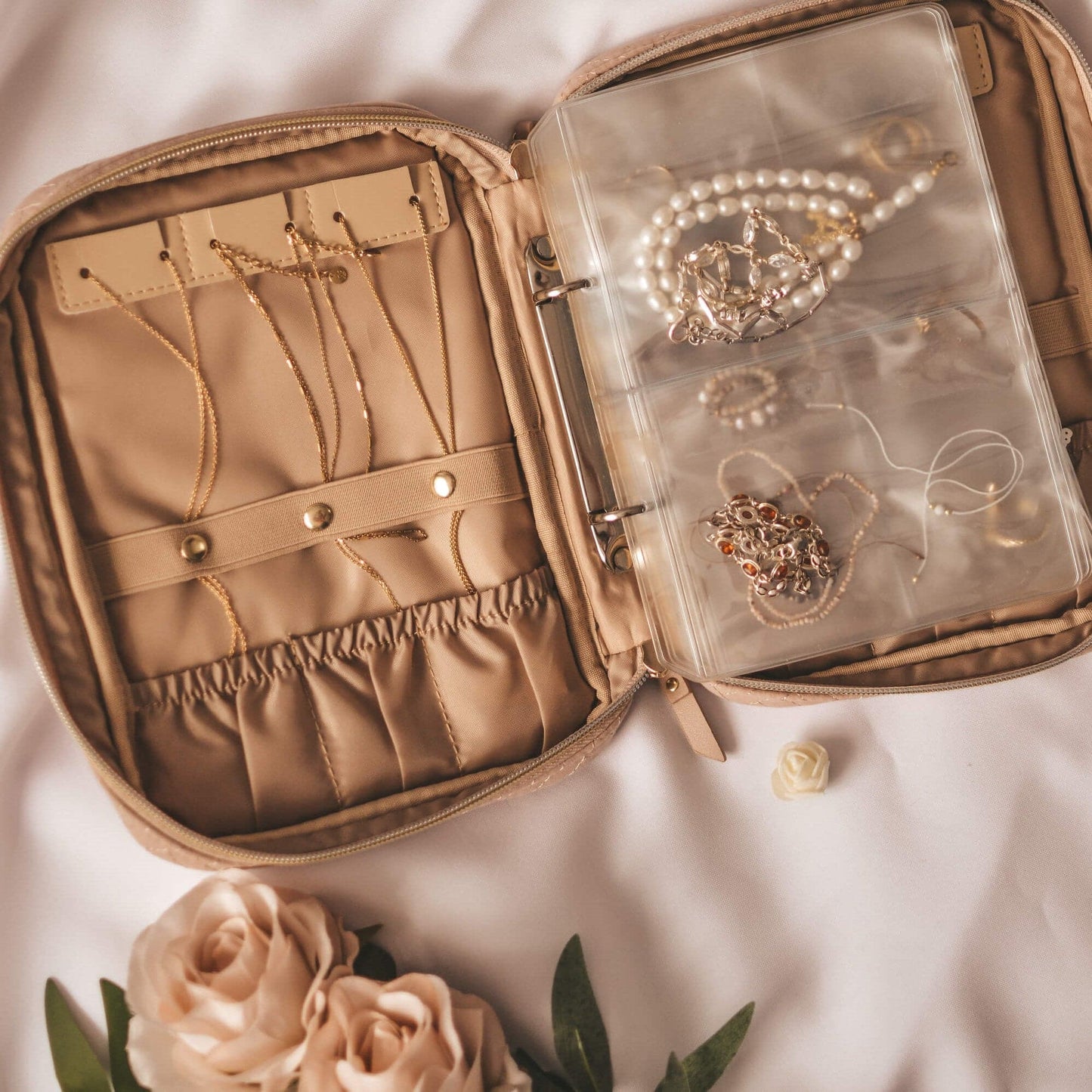 Luxe Sieradendoos voor Reizen – Compacte Organizer voor Ringen, Kettingen & Oorbellen