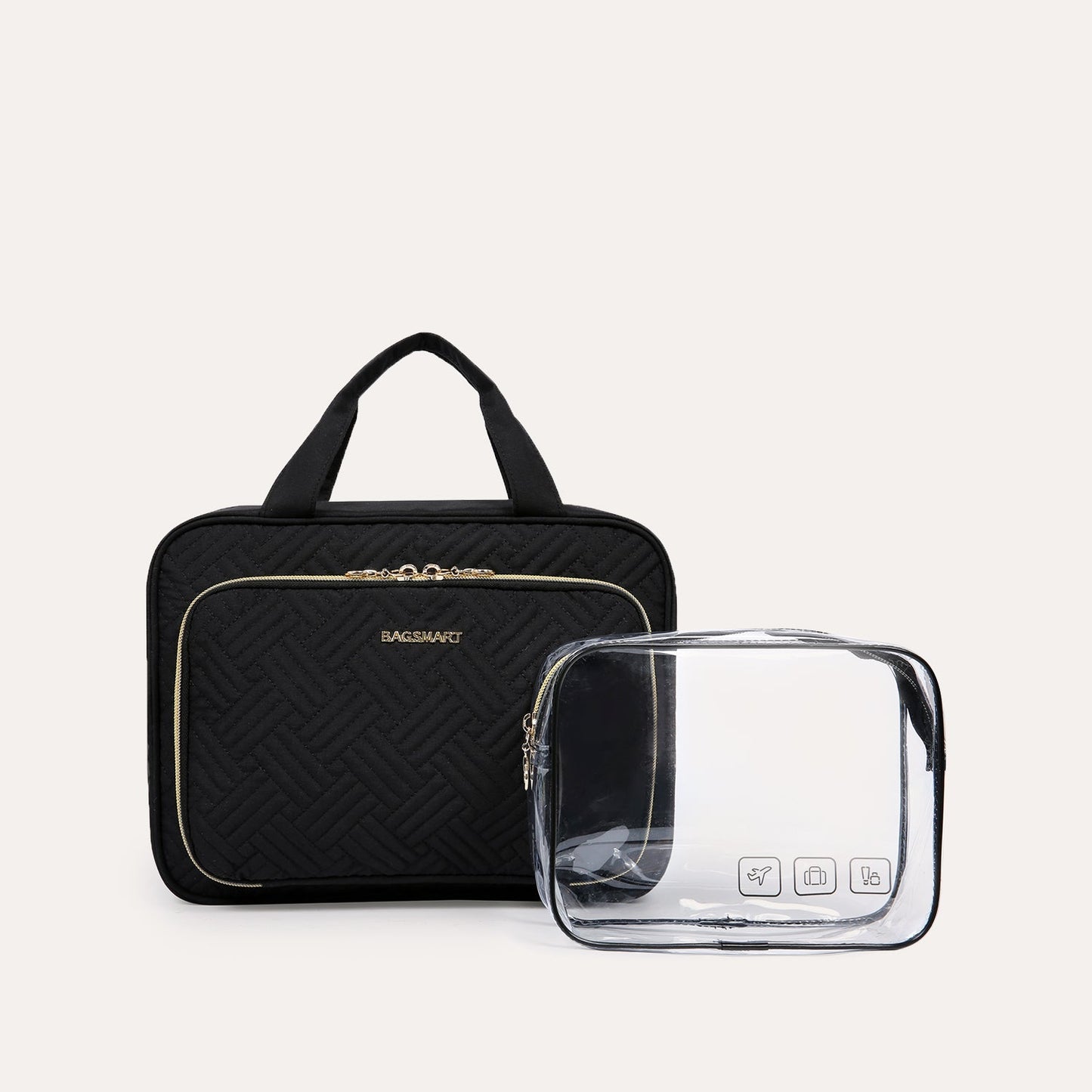 Waterdichte Toilettas met Doorzichtige Reisset – Luxe Opberg- & Make-up Tas voor Reizen