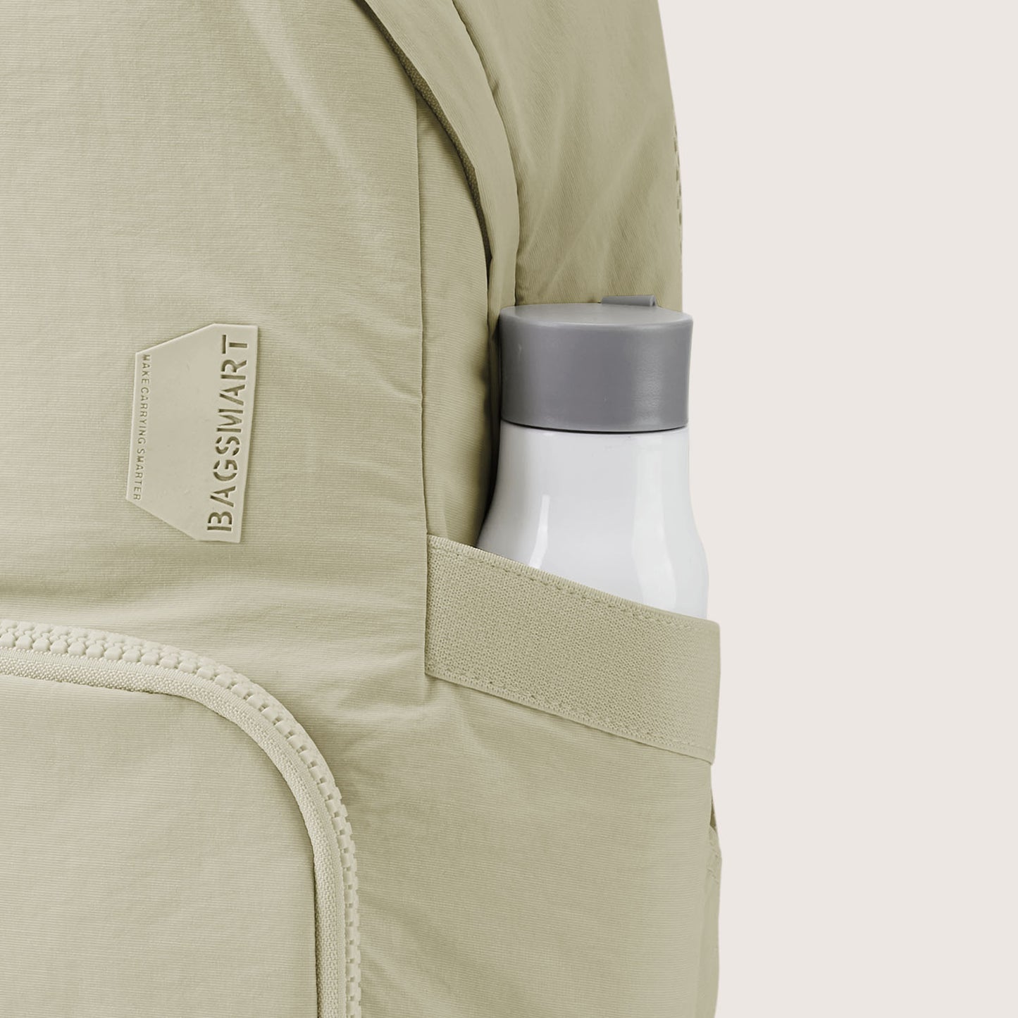 Lichtroze Rugzak met Meerdere Vakken – Comfortabel & Waterafstotend voor School, Werk of Reizen