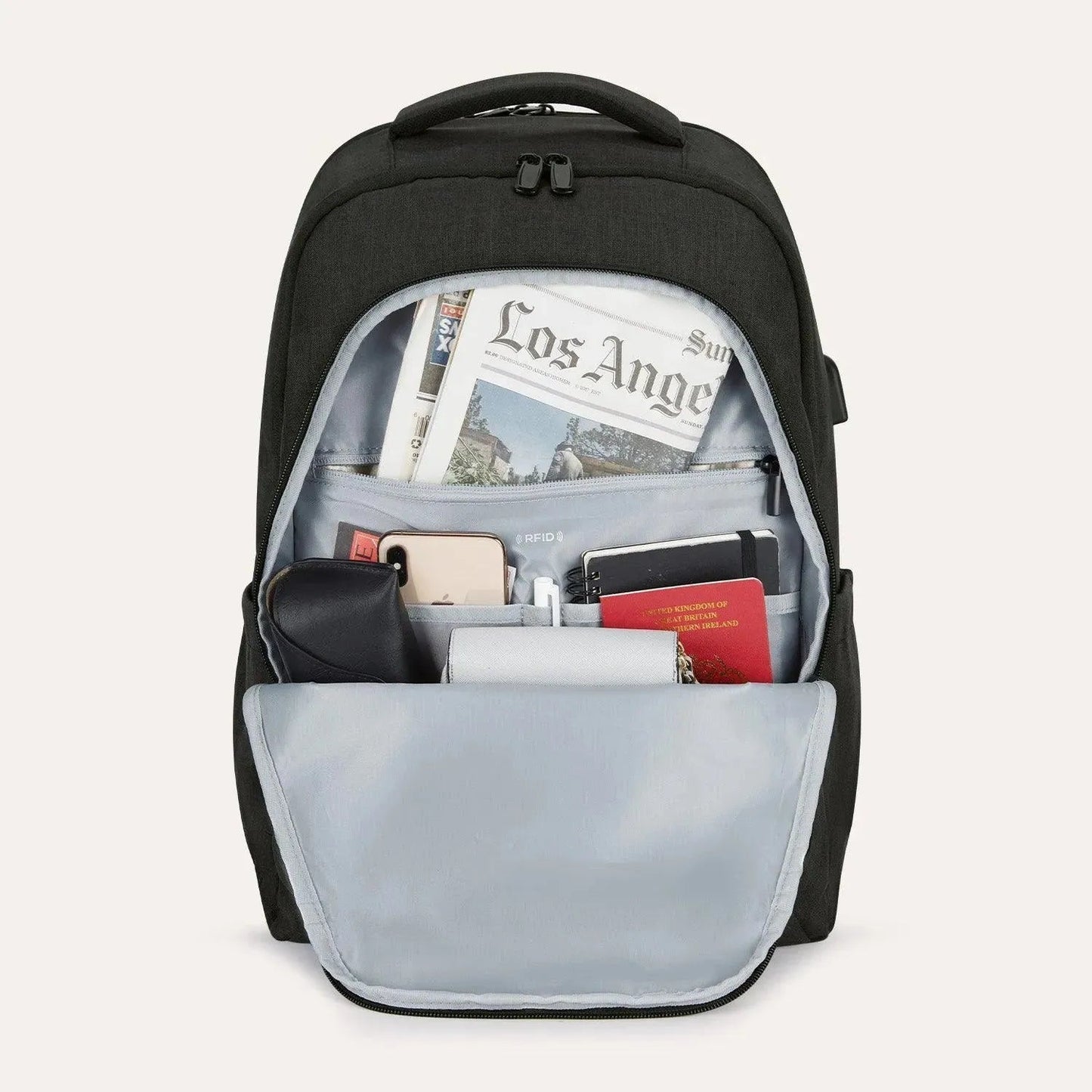 Luxe Roze Rugzak – Waterafstotende Laptop & Schooltas met USB-aansluiting