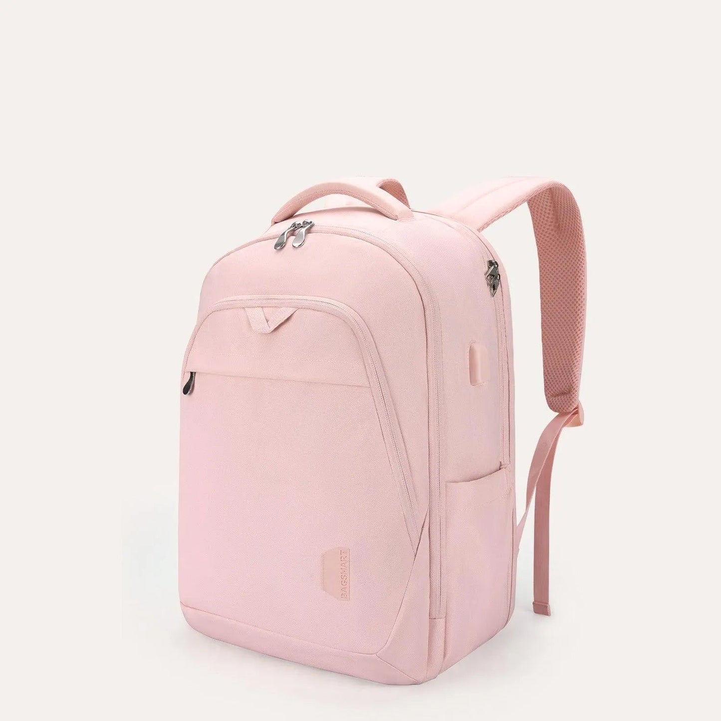 Luxe Roze Rugzak – Waterafstotende Laptop & Schooltas met USB-aansluiting