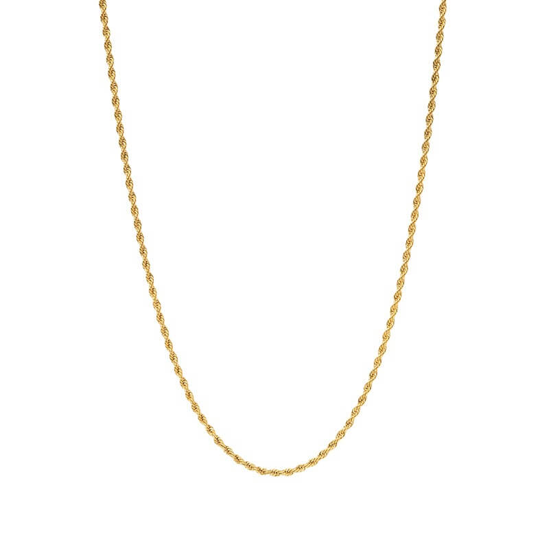 Goud Rope Ketting – Tijdloze Twisted Chain voor Dames & Heren