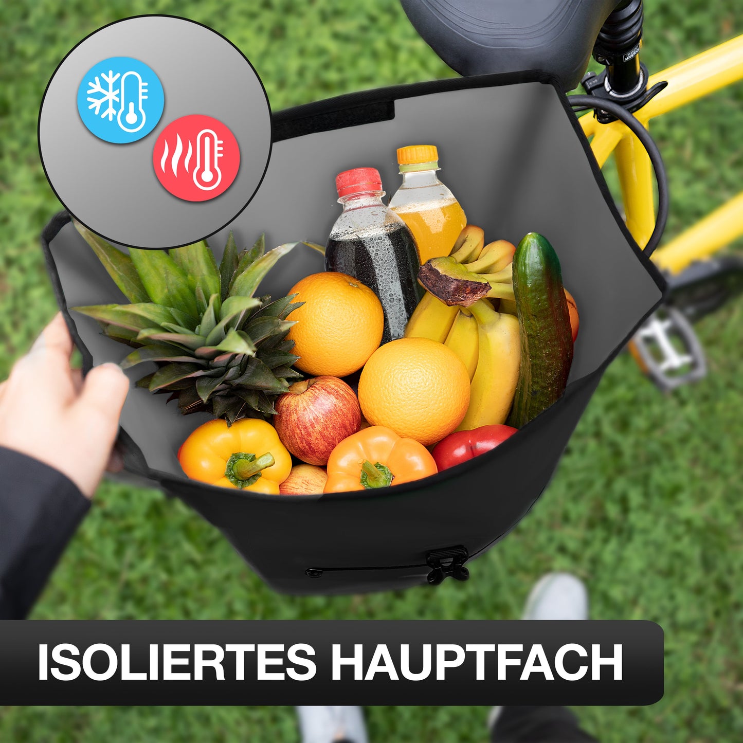 Waterdichte Fietstas – 25L Ruime Bagagedragertas voor Woon- en Werkverkeer