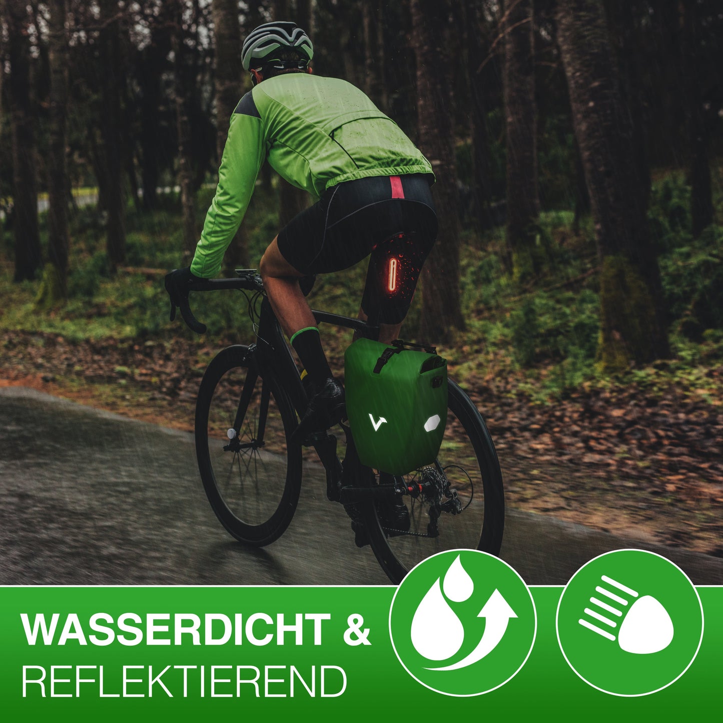 Waterdichte Fietstas – 25L Ruime Bagagedragertas voor Woon- en Werkverkeer