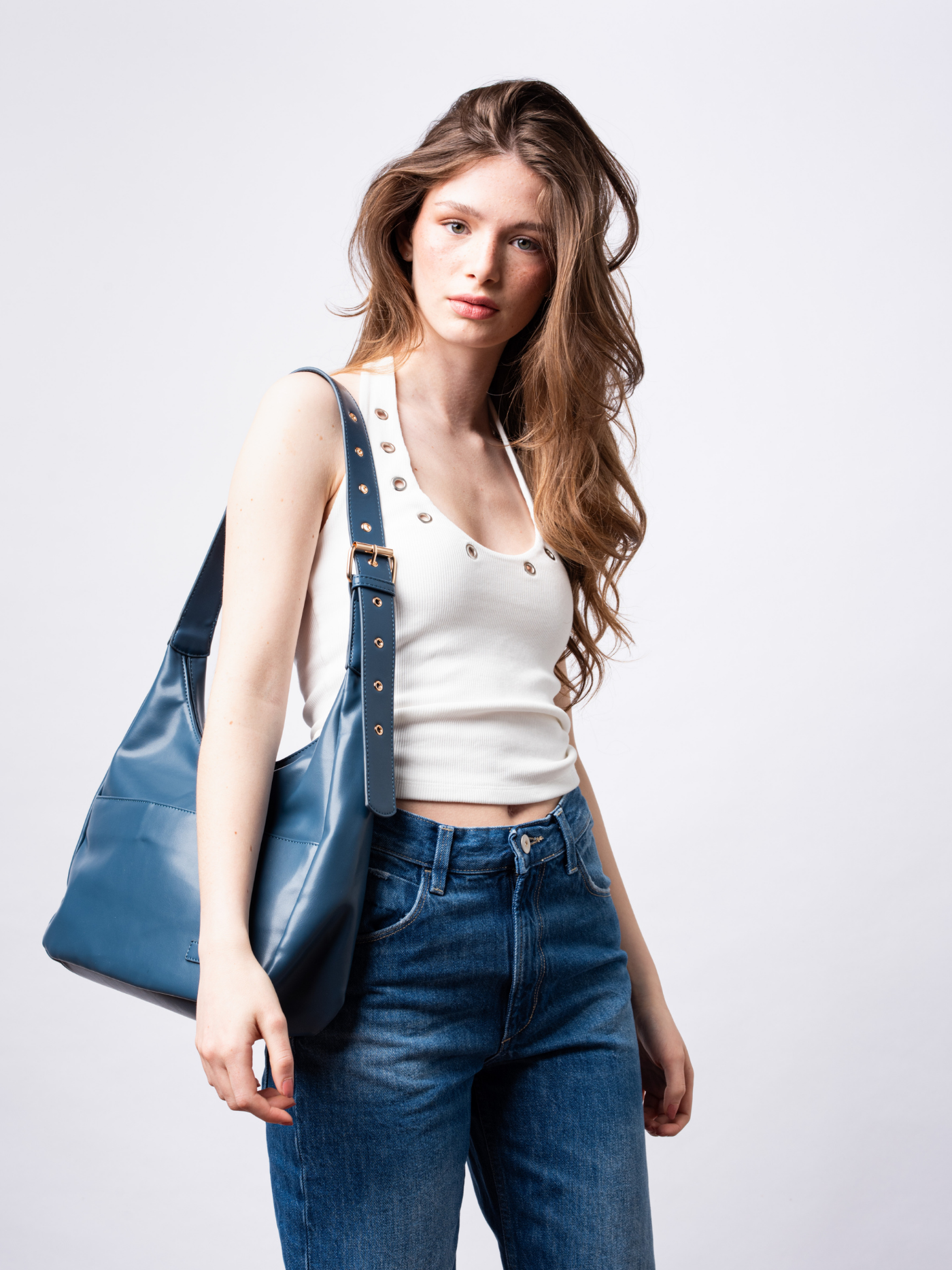 Zwarte Schoudertas – Minimalistisch & Ruim Design van Vegan Leer