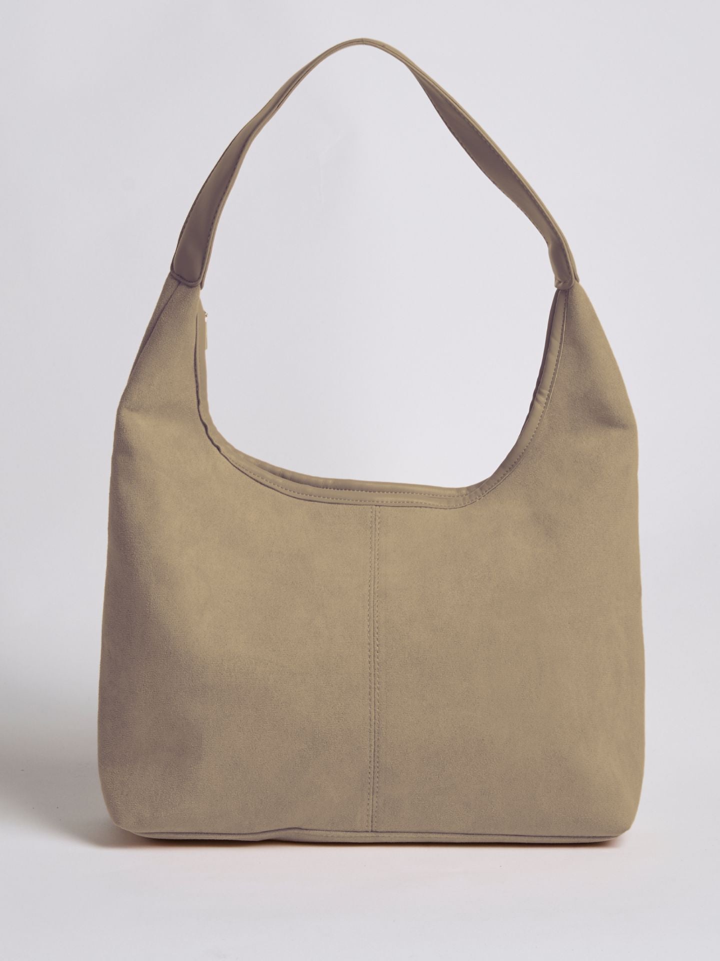 Zwarte Suède Schoudertas – Minimalistisch & Ruim Design