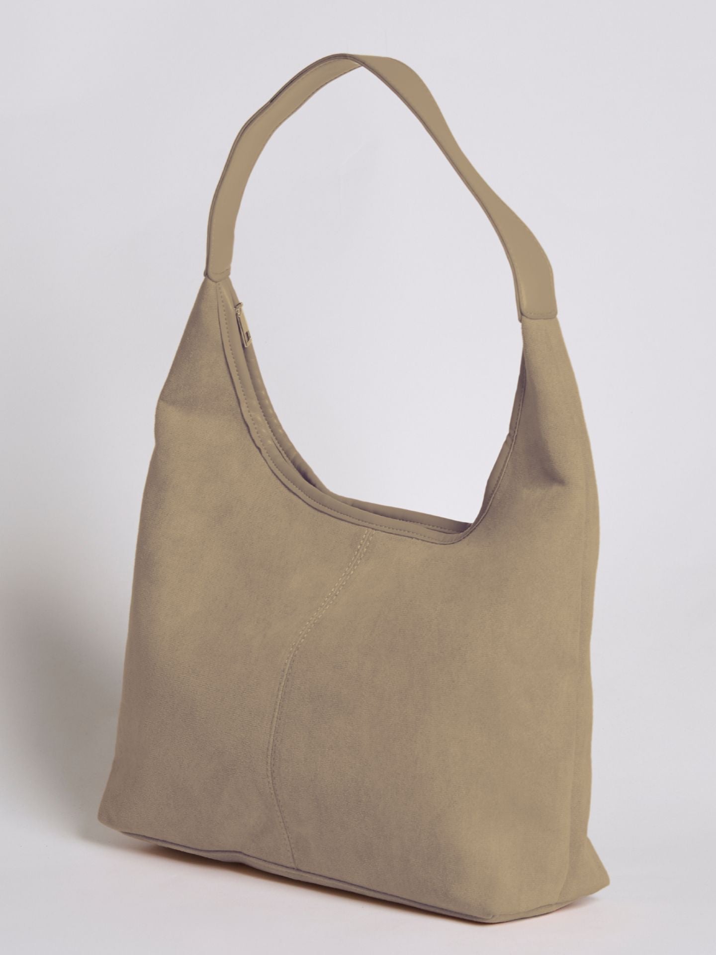 Zwarte Suède Schoudertas – Minimalistisch & Ruim Design