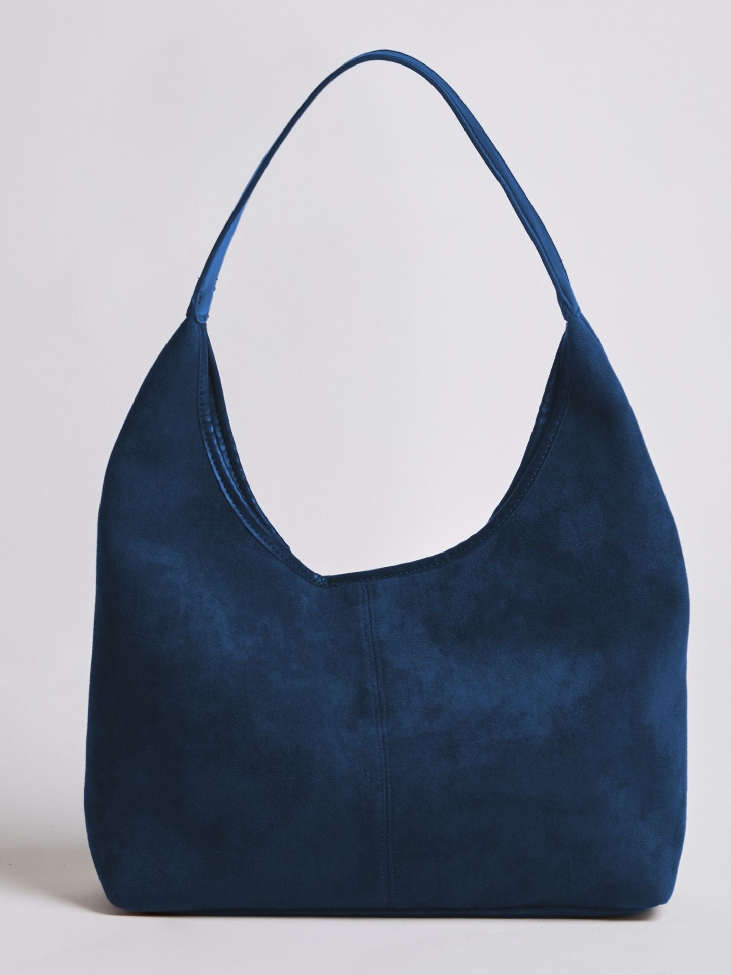 Zwarte Suède Schoudertas – Minimalistisch & Ruim Design