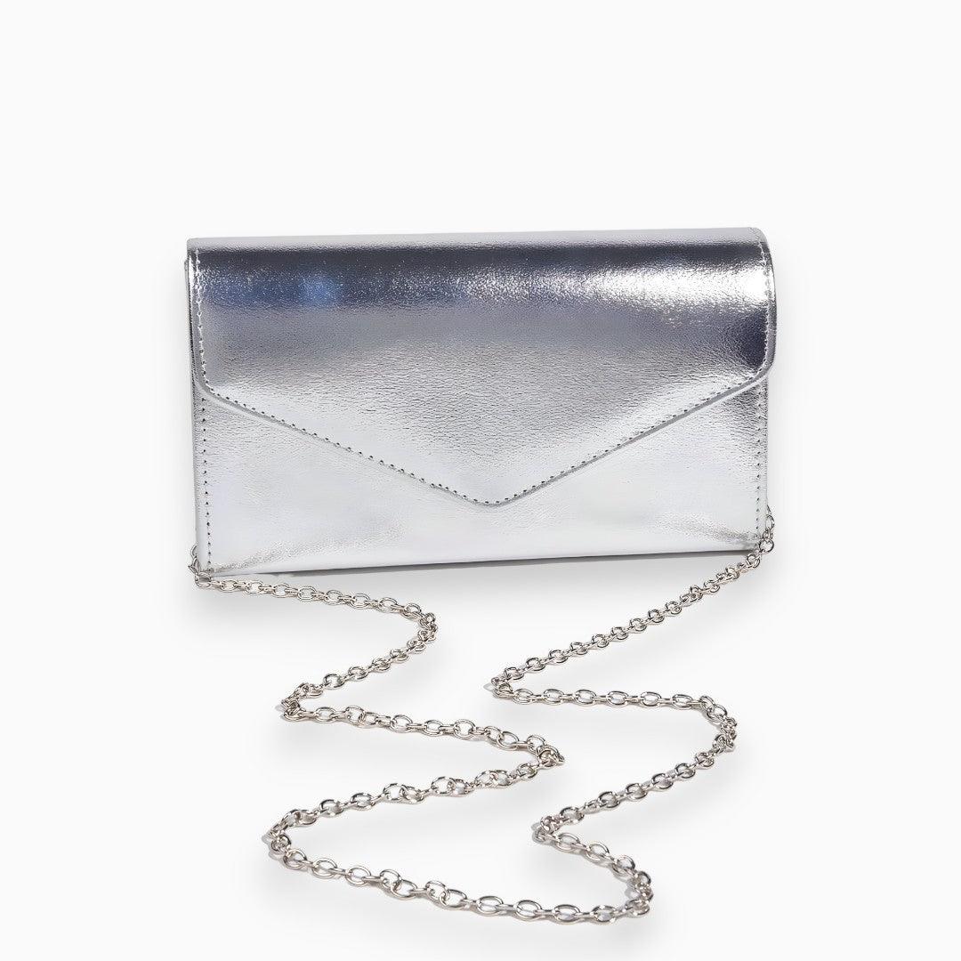 Metallic Envelope Clutch met Ketting – Elegant & Tijdloos