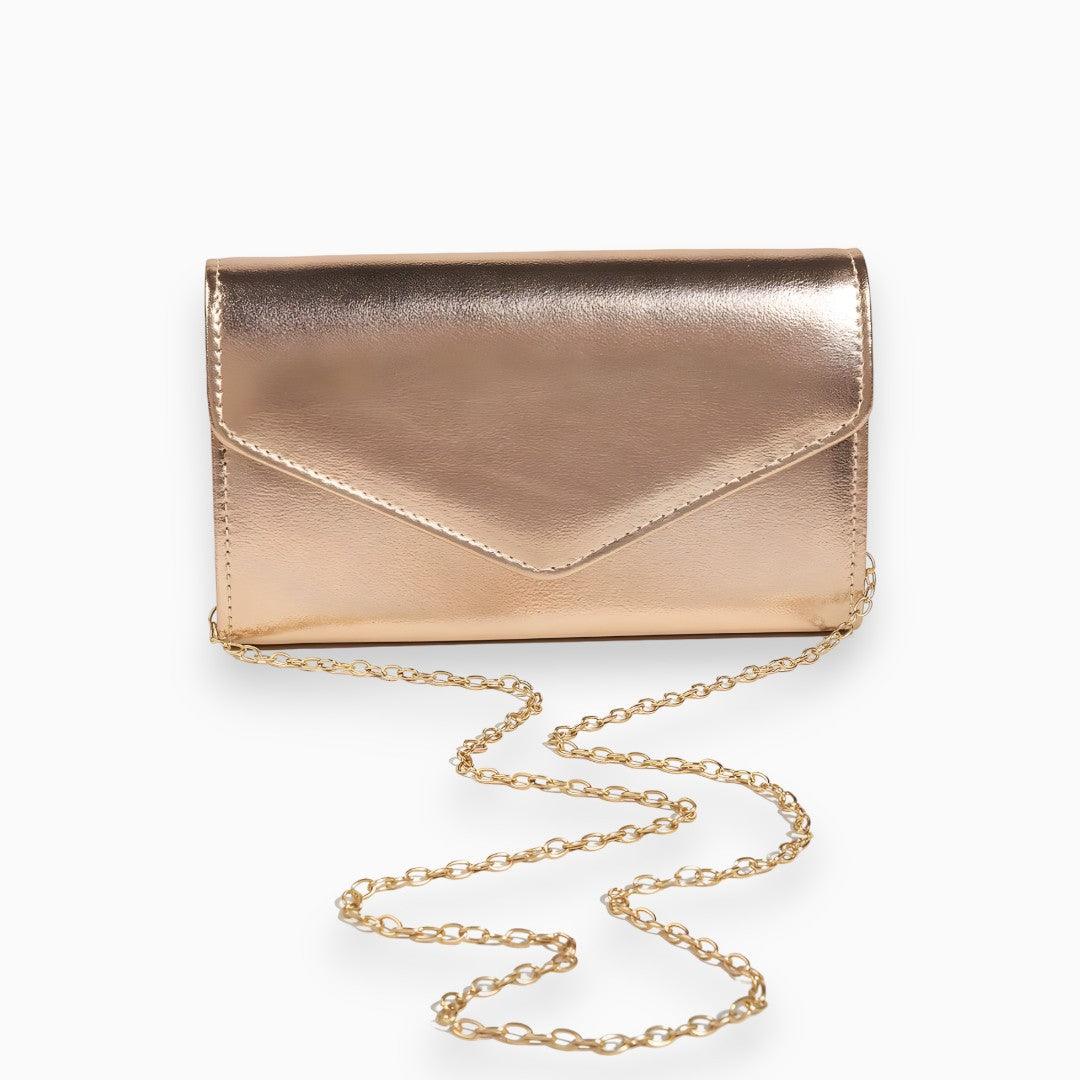 Metallic Envelope Clutch met Ketting – Elegant & Tijdloos