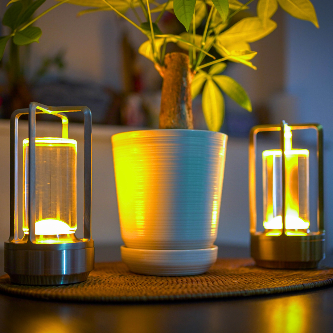 Vintage LED Tafellamp – Oplaadbare & Dimbare Designlamp | Warm Licht | Retro Look