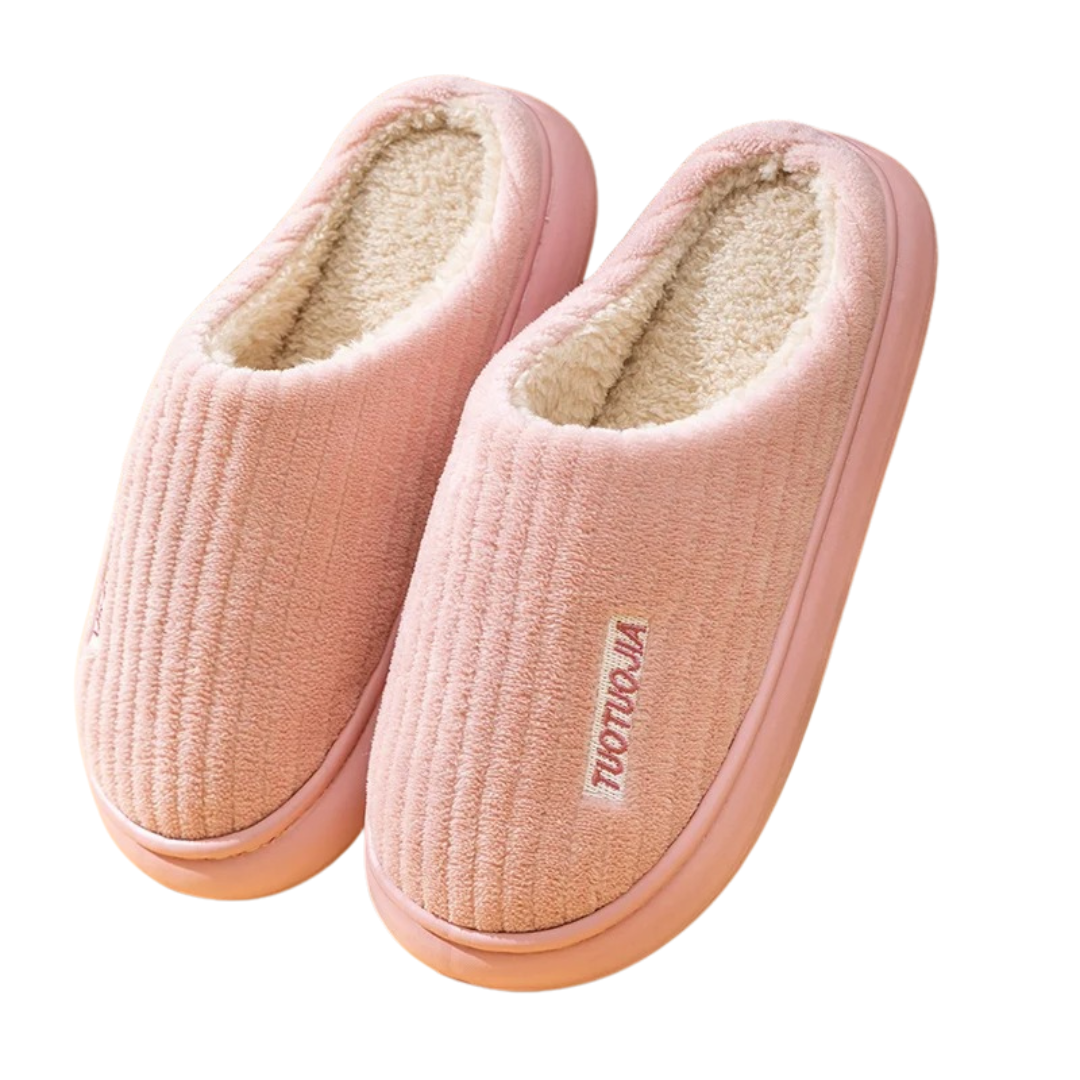 Dames Slip-In Pantoffels – Warme Huisschoenen met Platte Zool
