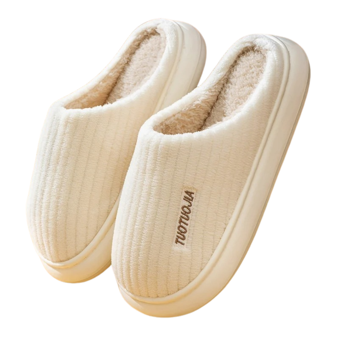 Dames Slip-In Pantoffels – Warme Huisschoenen met Platte Zool