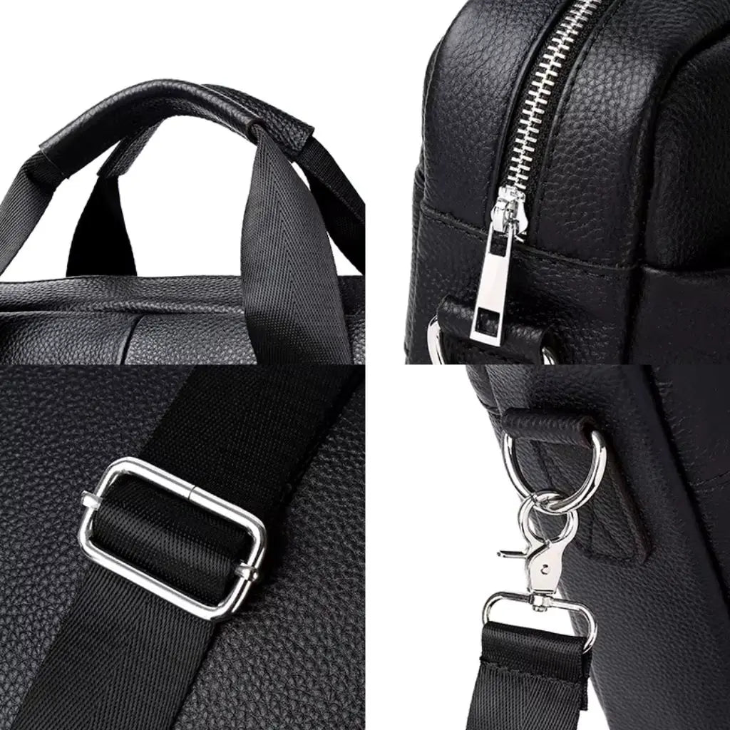 Duurzame laptoptas heren 15 inch zwart – Luxe, Beschermend & Waterafstotend
