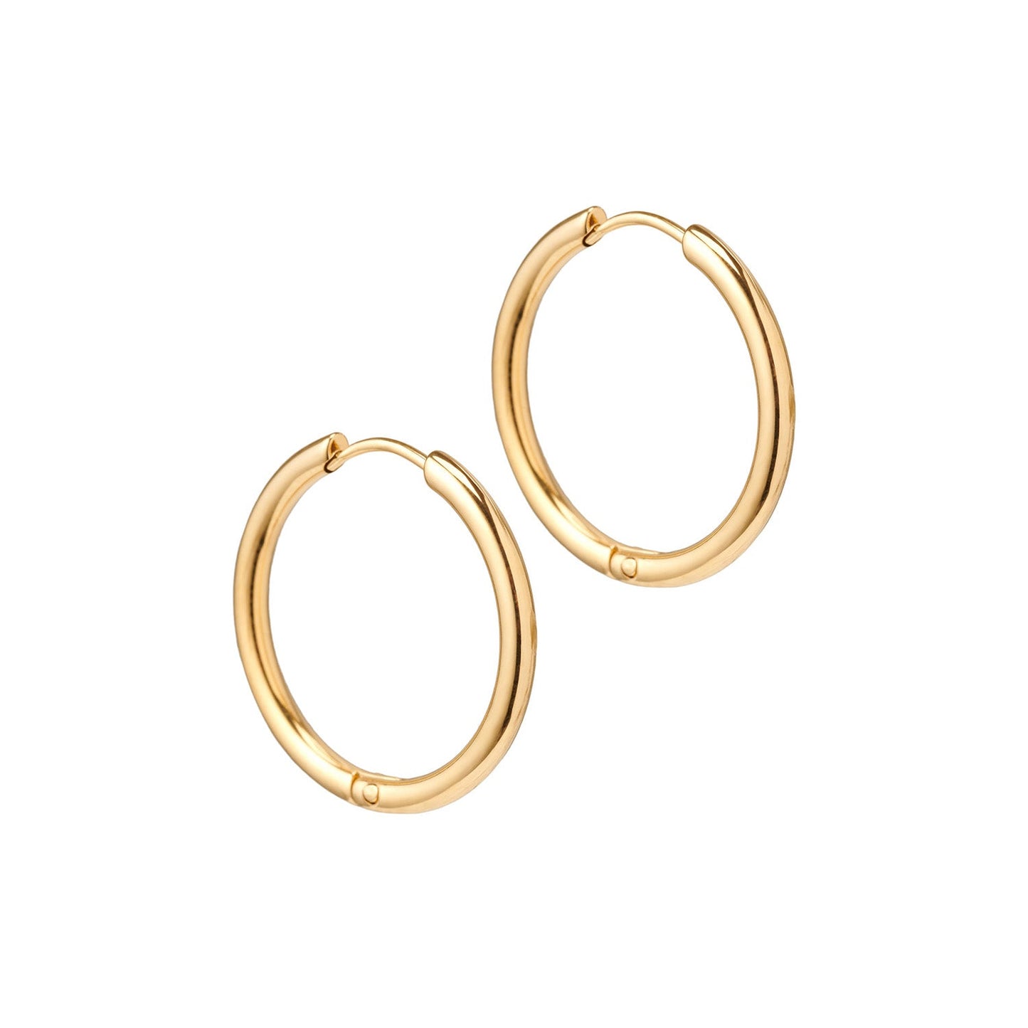 Set van 3 Goudkleurige Hoops – Minimalistische RVS Oorringen in Verschillende Maten