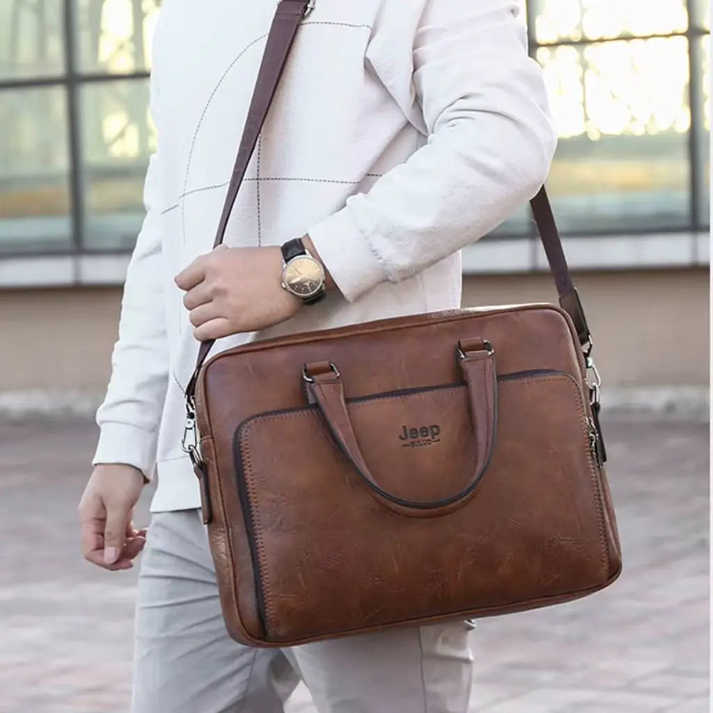 Exclusieve laptoptas heren 14 inch – Tijdloos & robuust