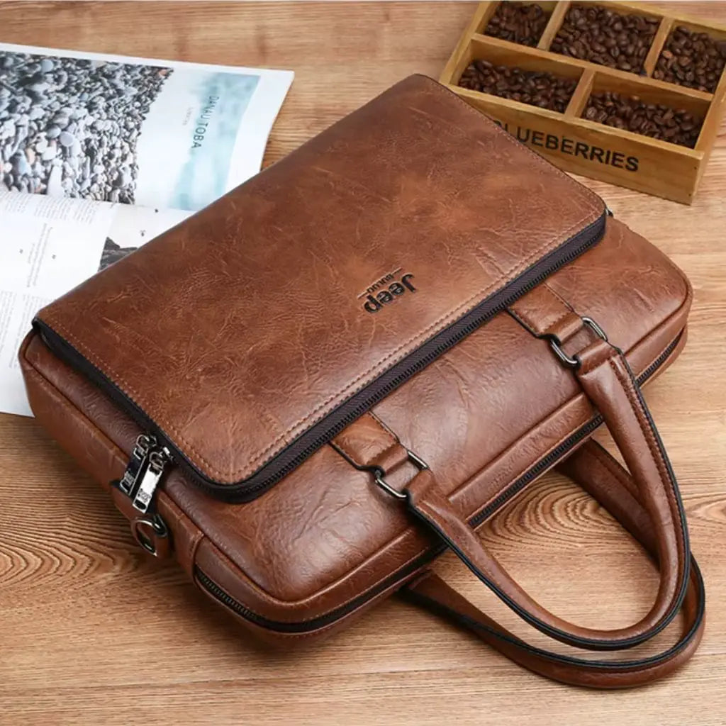 Exclusieve laptoptas heren 14 inch – Tijdloos & robuust