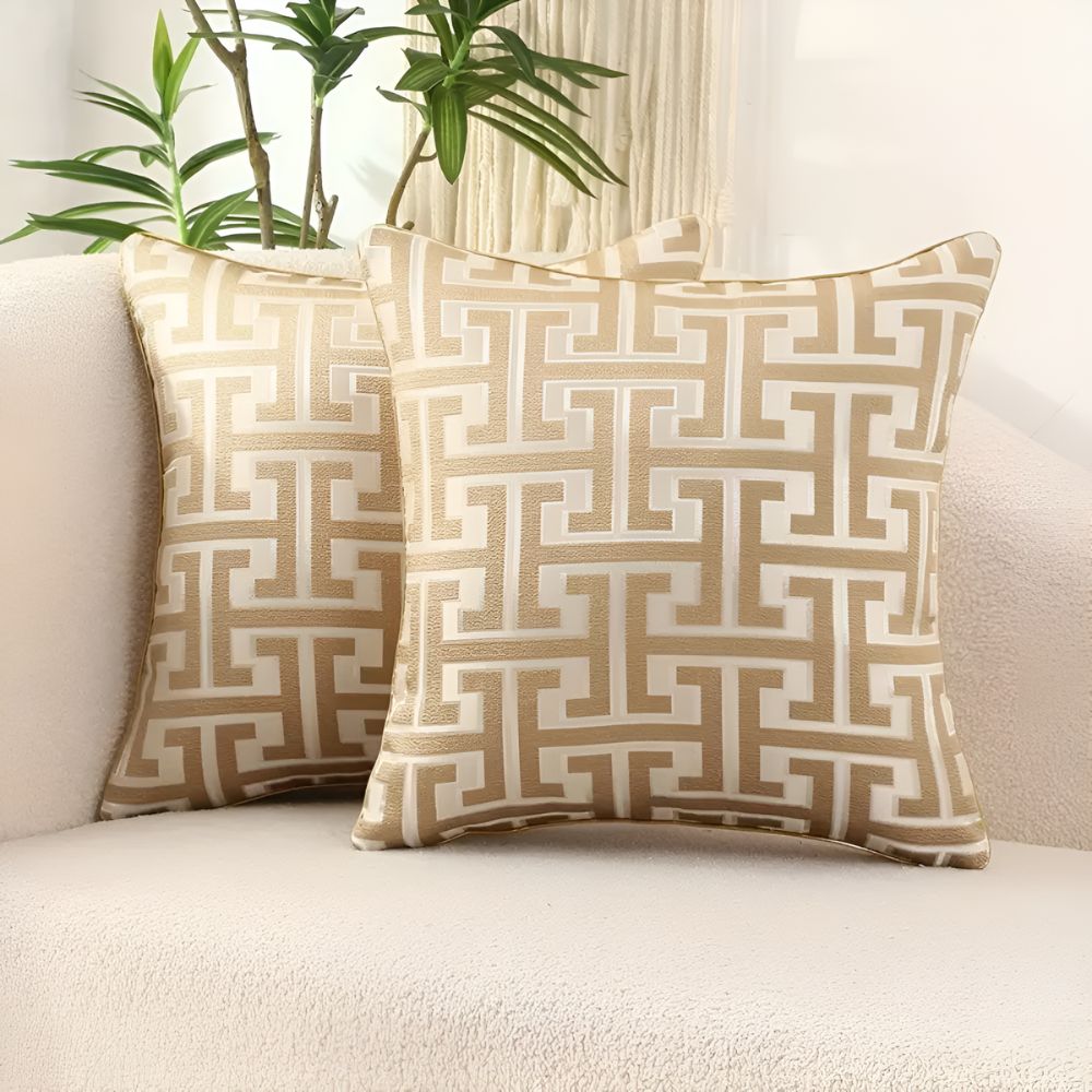 Decoratief Sierkussen met Geometrisch Patroon – Luxe Kussenhoes in Diverse Kleuren