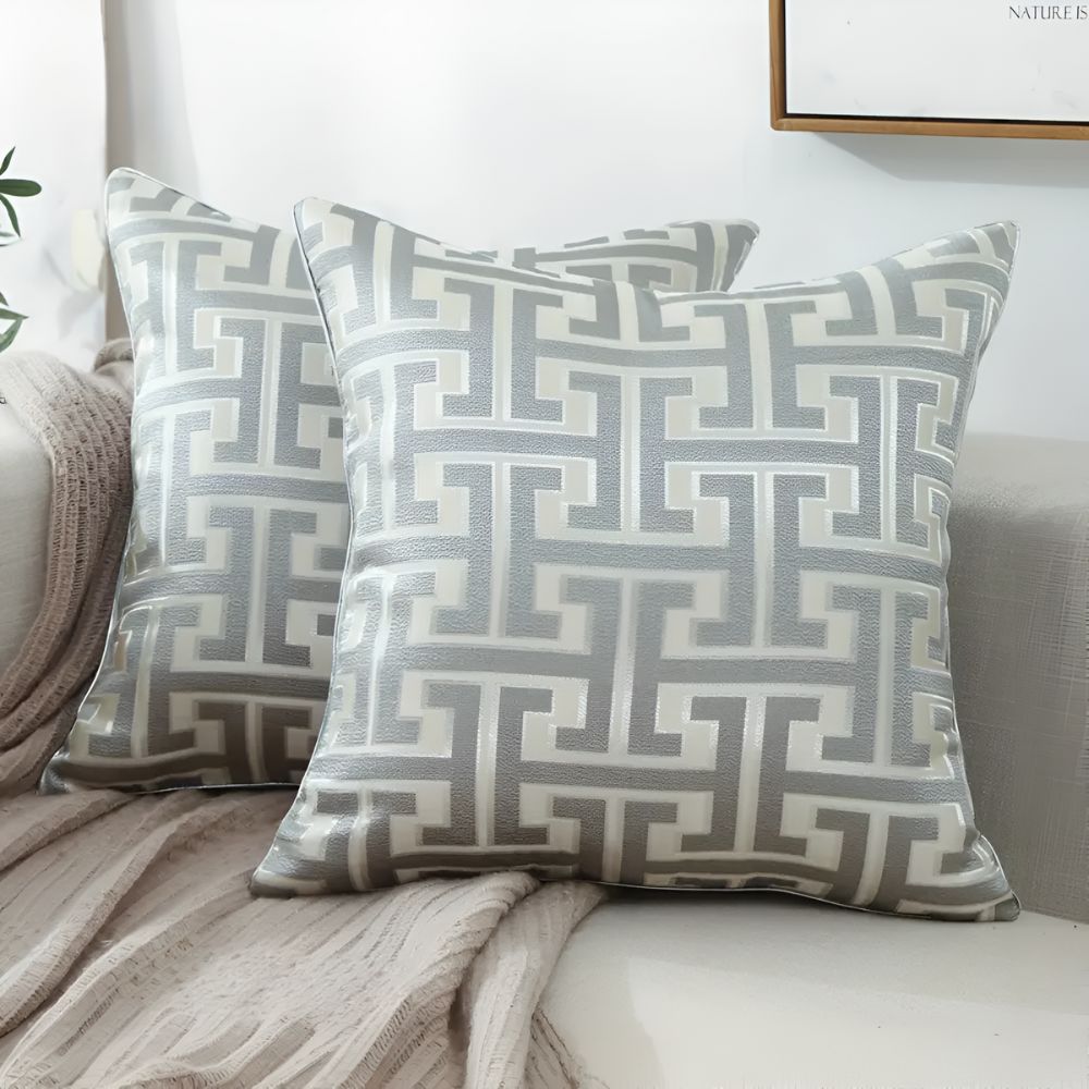 Decoratief Sierkussen met Geometrisch Patroon – Luxe Kussenhoes in Diverse Kleuren