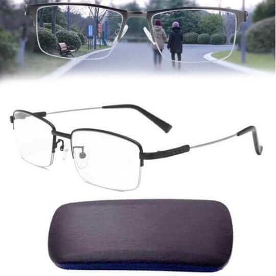 Multifocale Leesbril Heren β Anti-Reflectie Bril met Etui β Comfortabel & Stijlvol