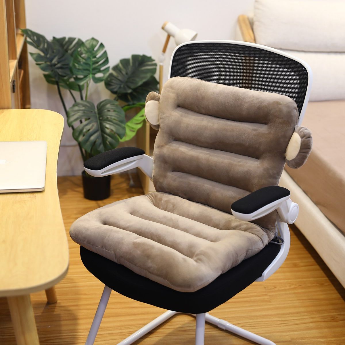 Comfortabel Stoelkussen met Rugleuning – Dikke Zitkussen Set voor Bureau- en Relaxstoelen – Verschillende Kleuren