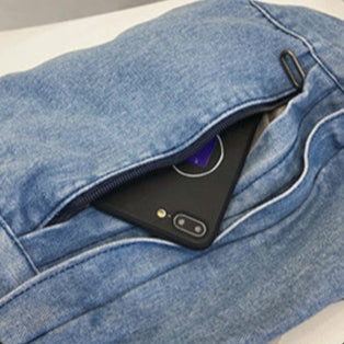 Denim Heuptas β Stoere Crossbody Tas van Spijkerstof met Ruim Vak