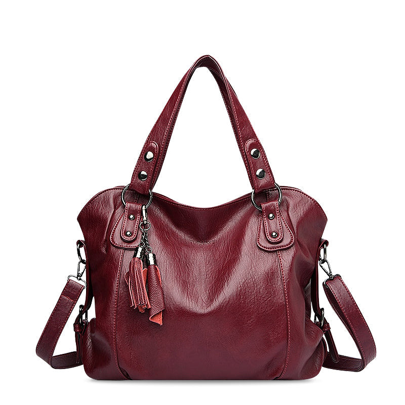 Luxe Dames Handtas – Ruime Schoudertas met Kwastjes