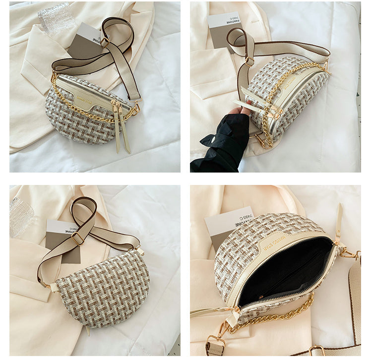 Stijlvolle Crossbody Tas met Print – Trendy Schoudertas met Ritssluiting