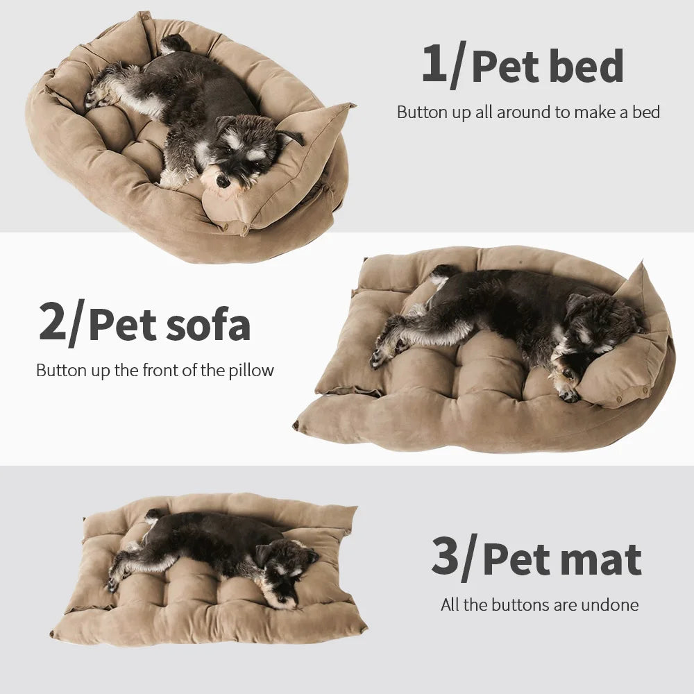 3-in-1 Hondenbed – Multifunctioneel Sofa, Bed en Mat voor Honden en Katten