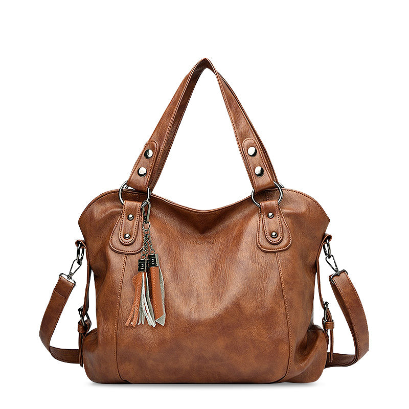 Luxe Dames Handtas – Ruime Schoudertas met Kwastjes