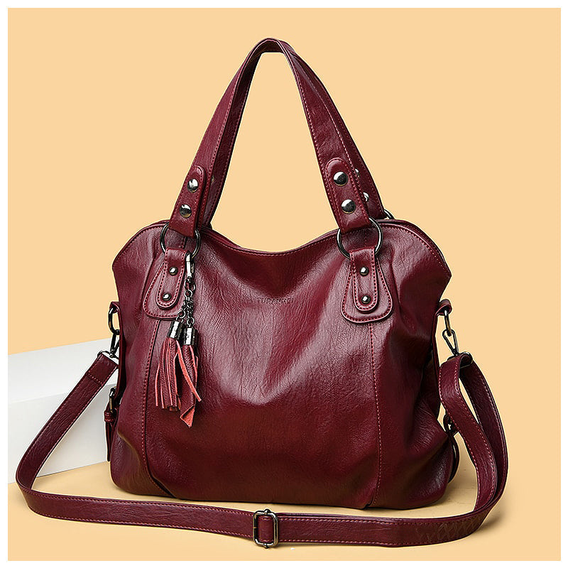 Luxe Dames Handtas – Ruime Schoudertas met Kwastjes
