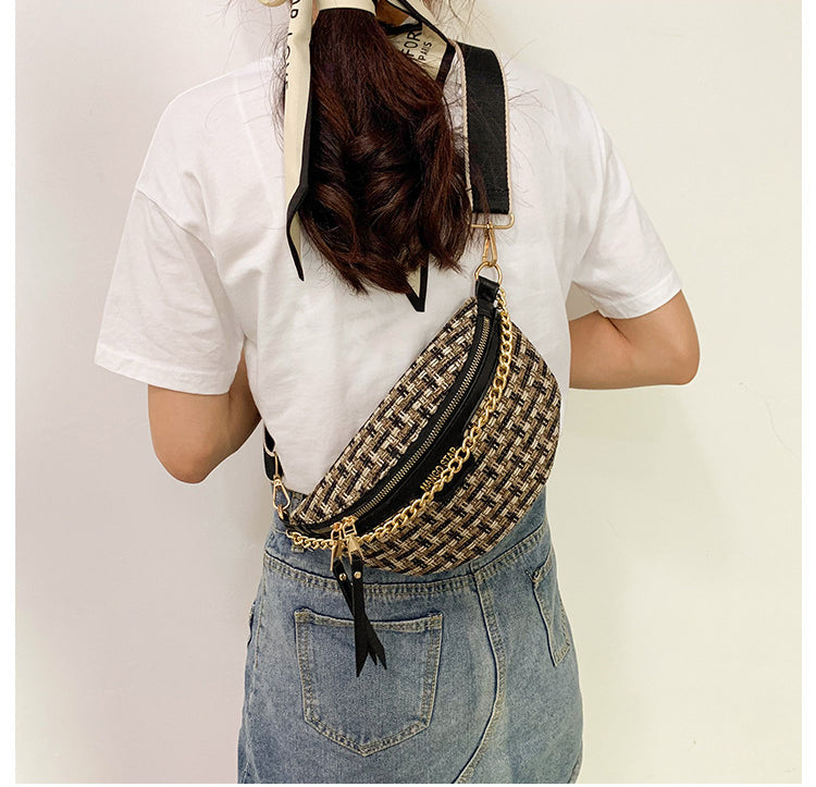 Stijlvolle Crossbody Tas met Print – Trendy Schoudertas met Ritssluiting