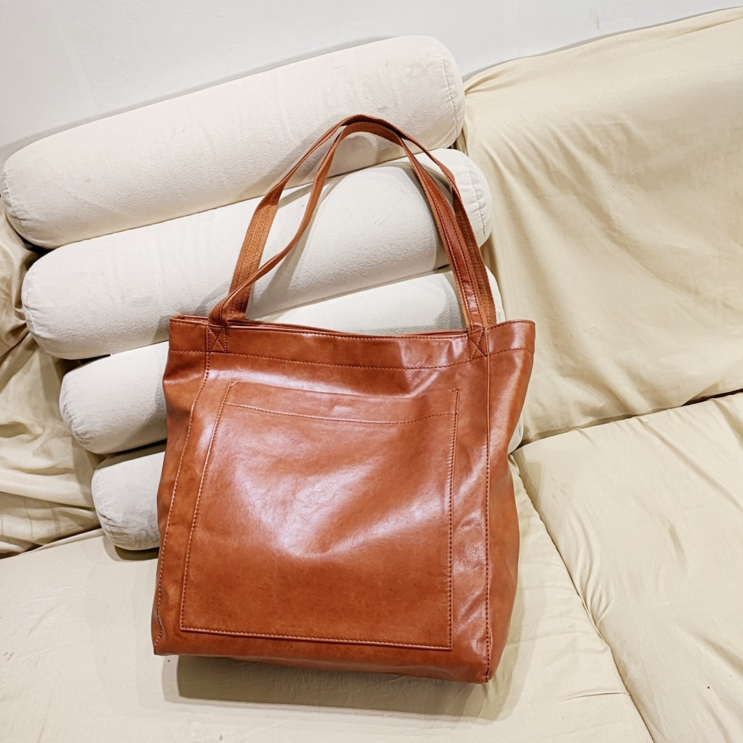 Leren Shopper Dames – Ruime Schoudertas van Echt Leer