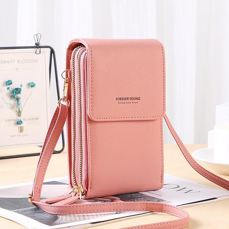 Forever Young Crossbody Telefoontas – Compacte Portemonnee Tas met Meerdere Vakken