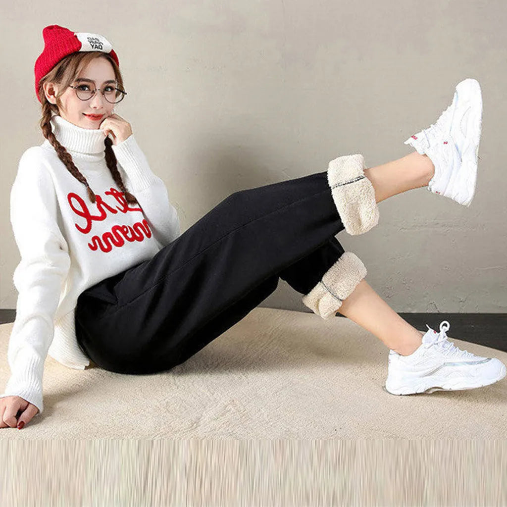 Warme Fleece Joggingbroek – Comfortabele Dames Trainingsbroek met Voering