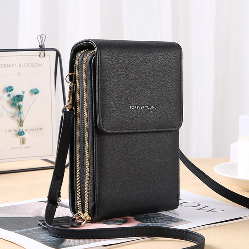Forever Young Crossbody Telefoontas – Compacte Portemonnee Tas met Meerdere Vakken
